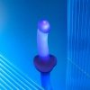 GLOW-LED DILDO PURPLE - M